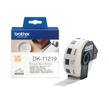 Etykiety Brother DK-11219 fi 12 mm 1200 szt. / papierowe /okrągłe / do drukarek Brother QL