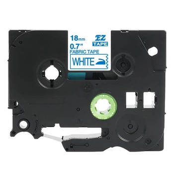 Taśma Specmark TZe-FA4 18 mm x 3 m / biała / niebieski nadruk / do naprasowania / do drukarek Brother P-touch