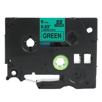 Taśma Specmark TZe-711 6 mm x 8 m / zielone / czarny nadruk / do drukarek Brother P-touch