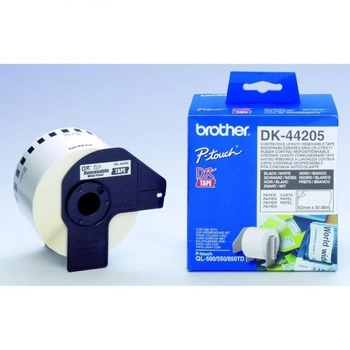 Taśma Brother DK-44205 62mm x 30,48m / odlepna / do drukarki etykiet Brother QL