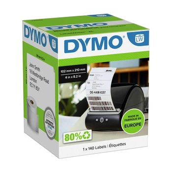 Etykiety termiczne DYMO LW 2177565 102 x 210 mm 140 szt. / papierowe / kurierskie / do drukarek etykiet DYMO LabelWriter