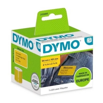Etykiety DYMO LW-99014 54 x 101 mm 220 szt. / żółte / czarny nadruk / do drukarek etykiet DYMO LabelWriter