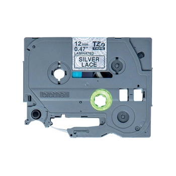 Taśma Brother TZe-MPSL31 12mm x 4m / srebrna / czarny nadruk / do drukarki etykiet Brother P-touch