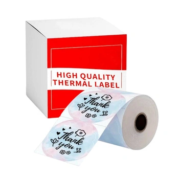 Etykiety Phomemo WY5050-140TB fi 50mm 140 szt. / okrągłe / jasne pastelowe / czarny nadruk / do drukarek serii M