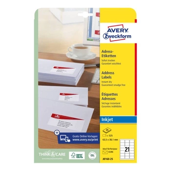 Etykiety adresowe białe Avery Zweckform A4 25ark./op. 63,5x38,1mm