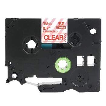 Taśma Specmark TZe-142 18 mm x 8 m / przezroczysta / czerwony nadruk / do drukarek Brother P-touch