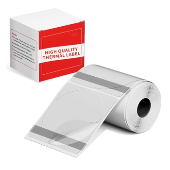 Etykiety Phomemo WYTT5050-140 50x50 mm 140 szt. / przezroczyste / okrągłe / do drukarek serii M