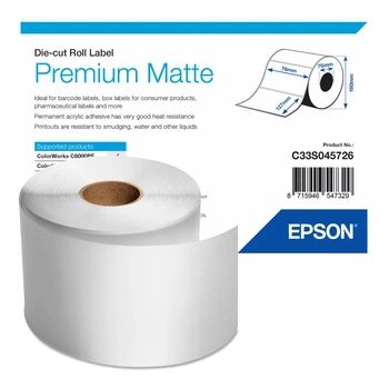 Etykiety Epson C33S045726 76 x 127 mm 960 szt. / matte premium / do drukarek Epson ColorWorks