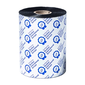 Kalka barwiąca Brother BWS-1D600-110 110 mm x 600 m / woskowa / termotransferowa / czarna