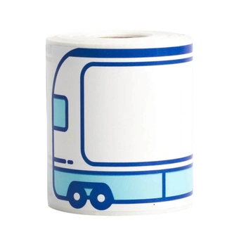 Etykiety Phomemo WP5080-100A 50 x 80 mm 100 szt. / wzór w samochody / czarny nadruk / do drukarek serii M