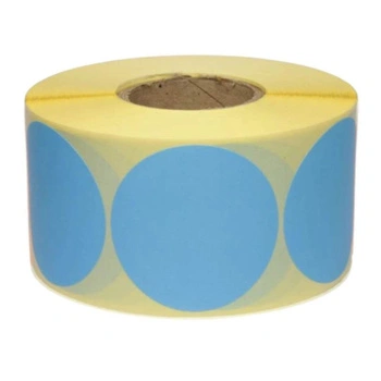 Etykiety termiczne Specmark fi 30 mm 2000 szt. / papierowe / okrągłe / niebieskie / gilza fi40