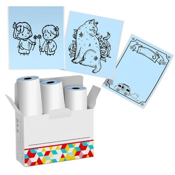 Taśma Phomemo Q12-RMS-P 50 mm x 3,5 m / niebieska / czarny nadruk / 3 szt. do drukarki Phomemo T02