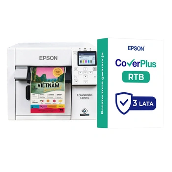 Drukarka etykiet Epson ColorWorks C4000e (mk) 1200 dpi / do 108mm / PC / Mac / USB / Ethernet / z pakietem serwisowym CoverPlus w zestawie