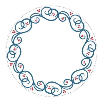 Etykiety Phomemo WY5050-140HD 50 mm 140 szt. / okrągłe / koronka D / czarny nadruk / do drukarek serii M