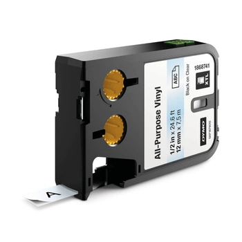 Taśma winylowa DYMO XTL 1868741 12 mm x 7 m / przezroczysta / czarny nadruk / do drukarki DYMO XTL