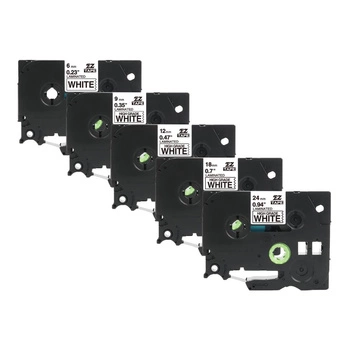 Taśmy Specmark TZe 6-24 mm x 8 m / do drukarek Brother P-touch / zestaw 5 szt.