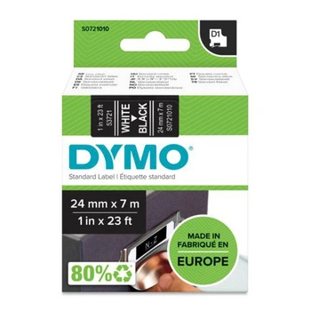 Taśma DYMO D1-53721 24 mm x 7 m / czarna / biały nadruk / do drukarek DYMO D1
