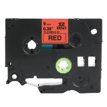 Taśma Specmark TZe-FX421 9 mm x 8 m / flexi elastyczna / czerwona / czarny nadruk / do drukarek Brother P-touch