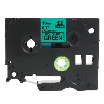 Taśma Specmark TZe-741 18 mm x 8 m / zielona / czarny nadruk / do drukarek Brother P-touch