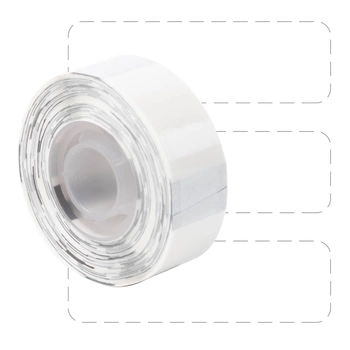 Etykiety Phomemo DCP1430-210TT 14 x 30 mm 210 szt. / papierowe / przezroczyste / czarny nadruk / jubilerskie / mocny klej / do drukarki D30S