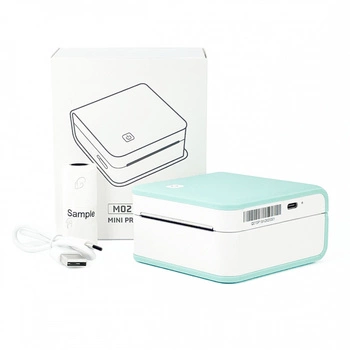 Mini drukarka etykiet Phomemo M02 Pro zielona 300 dpi / do 53 mm / PC / Smartfon / BT