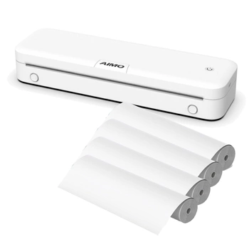 Przenośna drukarka A4 AIMO M831 300 dpi / do 210 mm / Smartfon / PC / Mac / BT / USB-C / z 4 rolkami papieru termicznego w zestawie