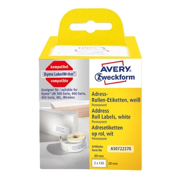 Etykiety Avery Zweckform 28 x 89 mm AS0722370