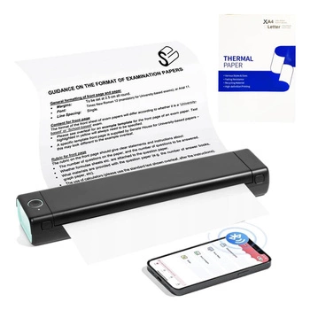 Przenośna drukarka A4 AIMO M08F 203 dpi / do 210 mm / USB / BT / z arkuszem papieru termicznego w zestawie