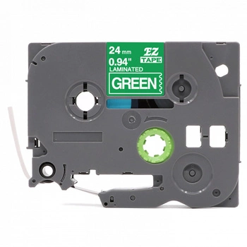 Taśma Specmark TZe-755 24 mm x 8 m / zielona / biały nadruk / do drukarek Brother P-touch
