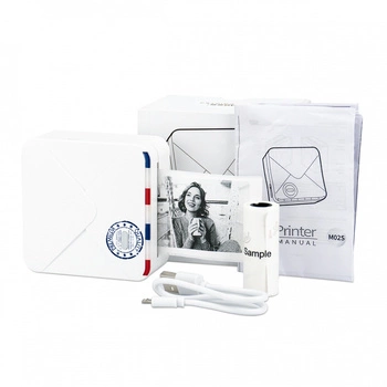 Mini drukarka etykiet Phomemo M02S 300 dpi / do 53 mm / PC / Smarfon / BT