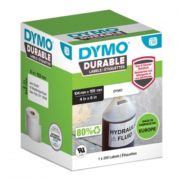 Etykiety DYMO Durable LW-1933086 104 x 159 mm 200 szt. / kurierskie / do drukarek etykiet DYMO LabelWriter