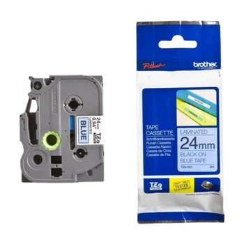 Taśma Brother TZe-551 24 mm x 8 m / niebieska / czarny nadruk / do drukarek Brother P-touch