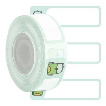 Etykiety Phomemo DCP-1240-160I-RF 12 x 40 mm 160 szt. / papierowe / zielone wzór w plecaki / czarny nadruk / do drukarki D30S