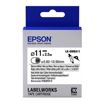 Rurka termokurczliwa Epson HTS LK-6WBA11 2,5 m ⌀5,6 - 10,9 mm / do drukarek Epson LabelWorks