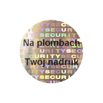 Etykieta plomba hologram Specmark fi 15 mm 250 szt. / security void / mocny klej / okrągłe / wielokolorowa / czarny nadruk / gilza fi40