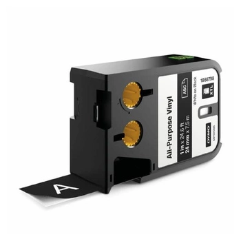 Taśma winylowa DYMO XTL 1868798 24 mm x 7 m / czarna / biały nadruk / do drukarki DYMO XTL