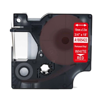 Taśma winylowa Specmark Rhino 1805422 19mm x 5,5m / czerwona / biały nadruk