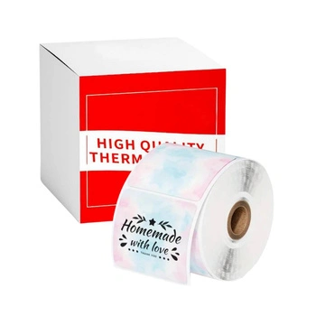 Etykiety Phomemo WP5050-150TB 50 x 50 mm 150 szt. / pastelowe chmurki / czarny nadruk / do drukarek serii M