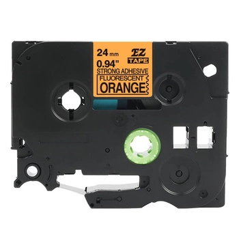 Taśma Specmark TZe-SB51 24 mm x 5 m / fluorescencyjna pomarańczowa / czarny nadruk / mocny klej / do drukarek Brother P-touch