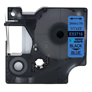 Taśma Specmark D1-53716 24 mm x 7 m / niebieska / czarny nadruk / do drukarek DYMO D1