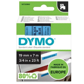 Taśma DYMO D1-45806 19 mm x 7 m / niebieska / czarny nadruk / do drukarek DYMO D1
