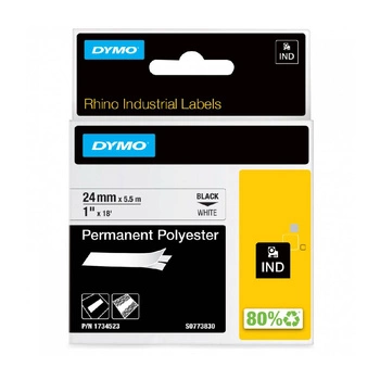 Taśma poliestrowa DYMO Rhino 1734523 24 mm x 5,5 m / mocny klej / do drukarek DYMO D1