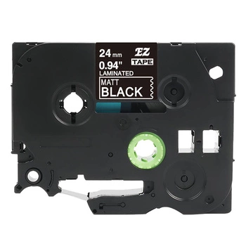 Taśma Specmark TZe-MQ355 24 mm x 5 m / matowy czarny / biały nadruk / do drukarek Brother P-touch