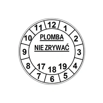 Etykieta plomba krusząca Specmark fi 20 mm 250 szt. / okrągłe / akrylit / gilza fi40