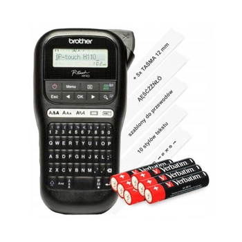 Drukarka etykiet Brother P-touch H110 180dpi / do 12mm / z 5 szt. taśm TZe w zestawie