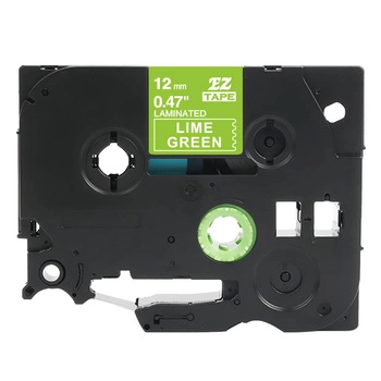 Taśma Specmark TZe-MQG35 12 mm x 5 m / zielona limonka / biały nadruk / do drukarek Brother P-touch
