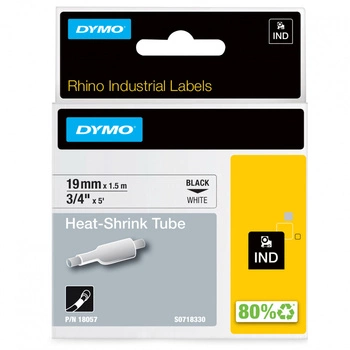 Rurka termokurczliwa DYMO Rhino 18057 19 mm x 1,5 m ø4,6 - 8,7 mm / do drukarek DYMO D1