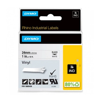 Taśma winylowa DYMO Rhino 1805430 24 mm x 5,5 m / do drukarek DYMO D1