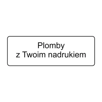 Etykieta plomba łamliwa PVC biała 15 x 5mm 250szt średnica gilzy fi40