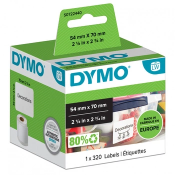 Etykiety DYMO LW 99015 54mm x 70mm 320 szt. / do drukarki etykiet DYMO LabelWriter